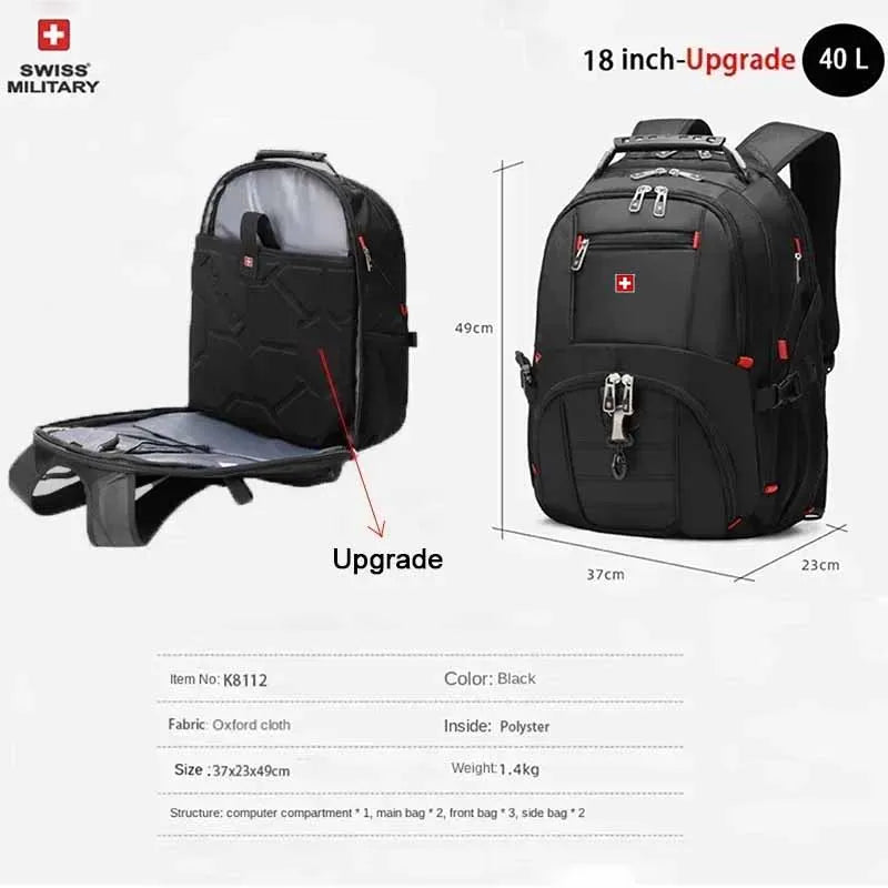 SWISS 17" Laptop Waterproof Backpack
