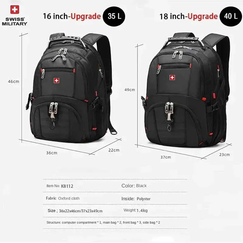 SWISS 17" Laptop Waterproof Backpack