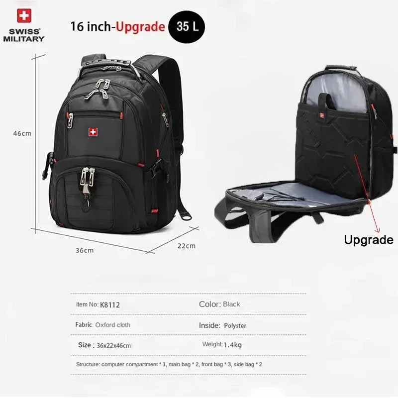 SWISS 17" Laptop Waterproof Backpack